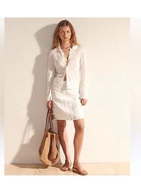 J Crew Skirt 0 Shell Linen